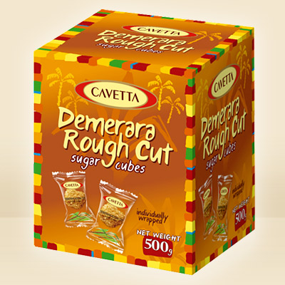 FOLIATED BROWN CANE SUGAR CUBES